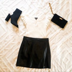 SOLD! NWOT Express Ivory Ruffle Knit